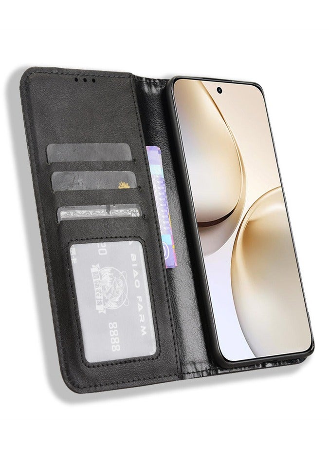 general Case for OPPO Realme 14 Pro Plus 5G, Leather with Flip Cover, Magnetic Closure, Stand Function, Wallet Case with Card Flip, OPPO Realme 14 Pro Plus 5G Case - Image 2