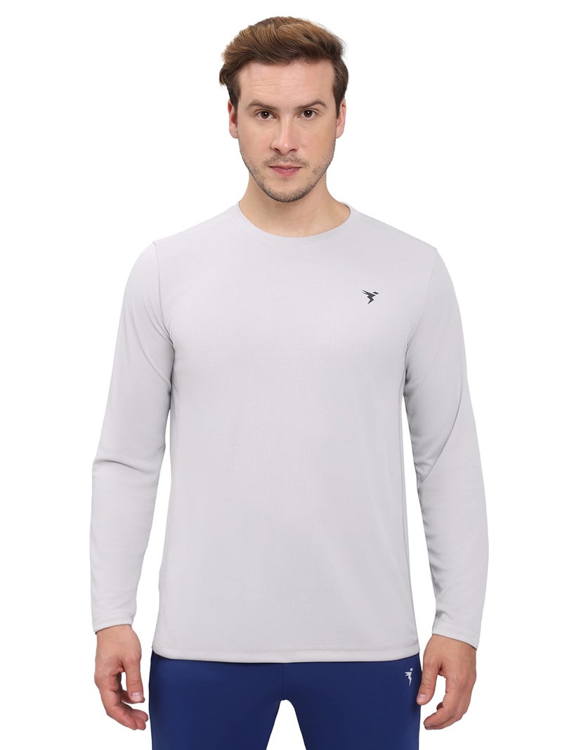 TECHNOSPORT OR17 Mens Crew Neck Full Sleeve Lunar Grey XL - Image 1