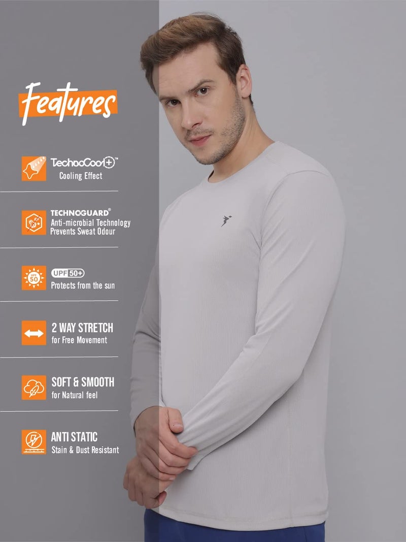 TECHNOSPORT OR17 Mens Crew Neck Full Sleeve Lunar Grey XL - Image 4