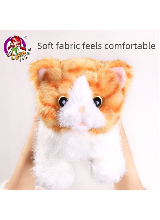 Le Jier Electric Cat Simulation Persian Cat Garfield Can Walk And Call Pet Plush Toy Muppet Girl-Color:The Q182 Tiger  - Image 3