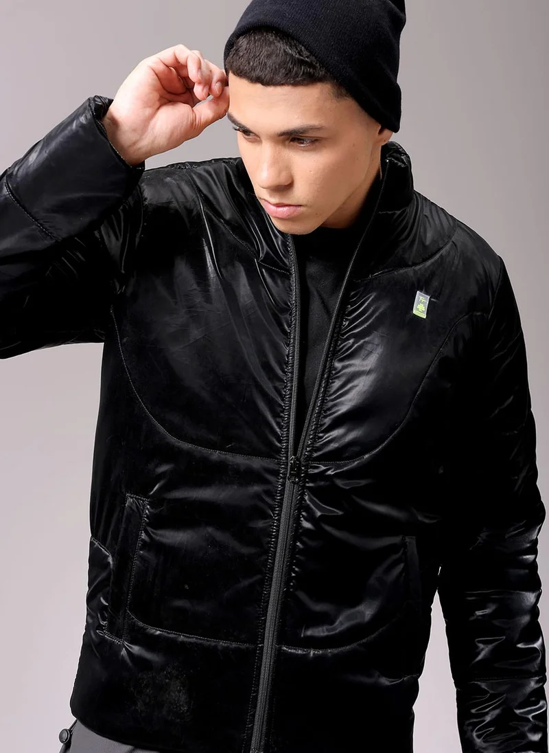 ذا انديان كراج كو Men Slim Fit Solid Puffer Jackets
