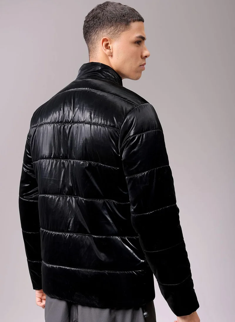 ذا انديان كراج كو Men Slim Fit Solid Puffer Jackets