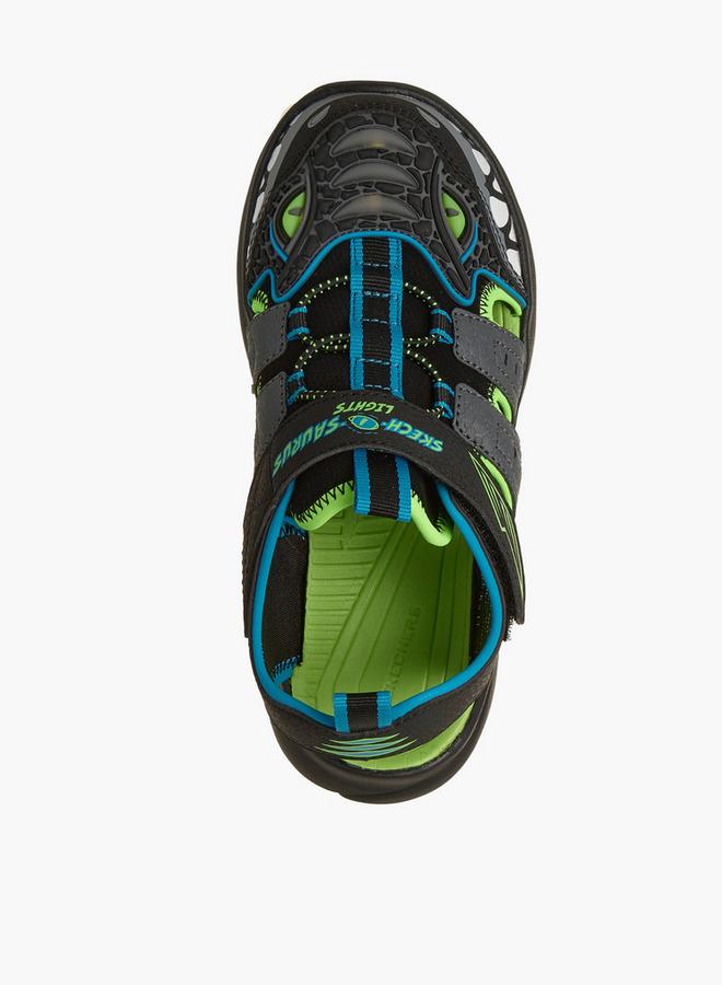 SKECHERS صنادل فلات للأطفال الأولاد مع تصميم مشبك وحلقة، - Image 2