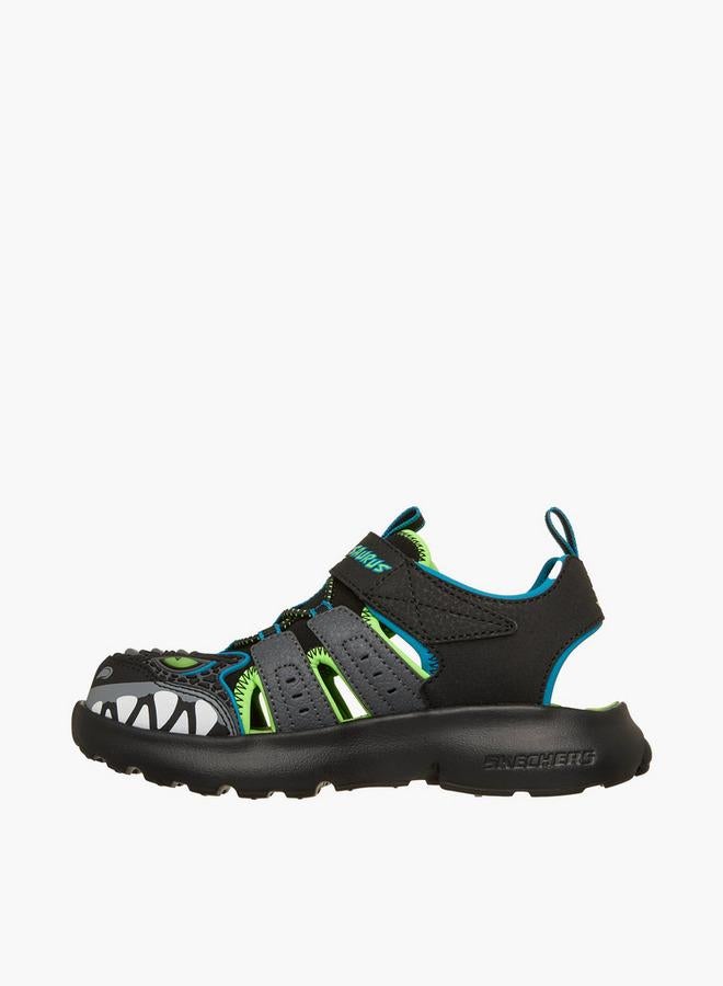 SKECHERS صنادل فلات للأطفال الأولاد مع تصميم مشبك وحلقة، - Image 5