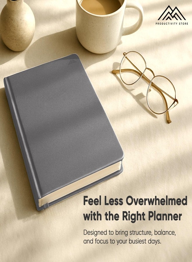 PRODUCTIVITY STORE Daily Planner 2026 (5" x 8") - The Ultimate Daily Workflow Planner with Hourly Schedule & Task List to Achieve Your Goals by PRODUCTIVITY STORE (A5, Grey) - Image 2