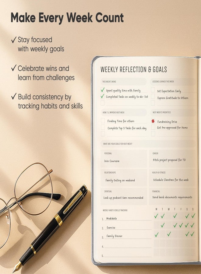 PRODUCTIVITY STORE Daily Planner 2026 (5" x 8") - The Ultimate Daily Workflow Planner with Hourly Schedule & Task List to Achieve Your Goals by PRODUCTIVITY STORE (A5, Grey) - Image 5