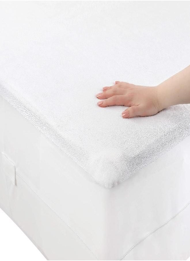 Masirs Zippered Mattress Encasement - Waterproof, Breathable, Noiseless, Machine Washable, Soft Terry Top for Comfortable Night Sleep. (Twin)  - Image 1
