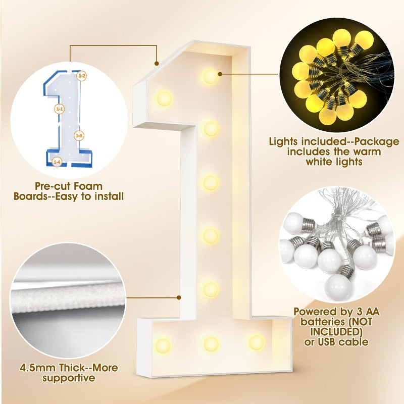 Ledido 4FT Marquee Light Up Letters A, Easy to Assemble Marquee Letters 4 Feet Tall for Indoor & Outdoor Events, Large Lighted Letter for Birthday Graduation Baby Shower Anniversary Party Decorations - Image 4