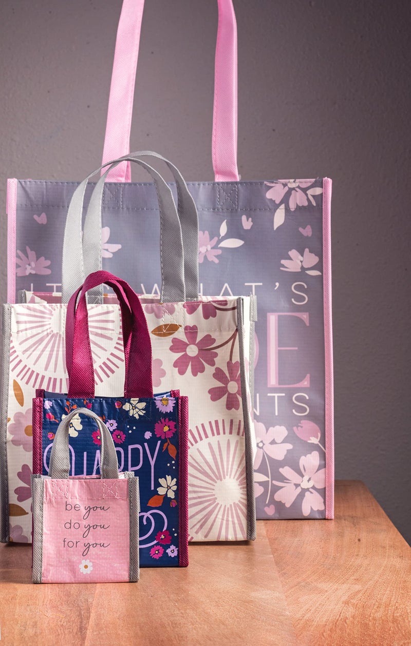 Karma Reusable Gift Bags - Tote Bag and Gift Bag with Handles - Perfect for Birthday Gifts and Party Bags RPET 1 Hooray Small - Image 2