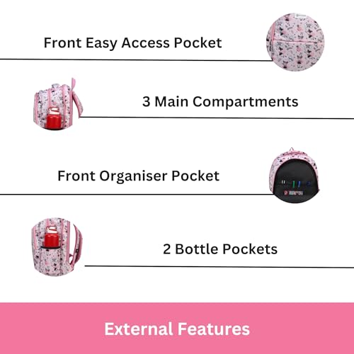 HYDER 35L Zippy Latest And Trendy Stylish Waterproof College/Casual/School Bag/Backpack For Kids, Boys, Girls, Men And Women | Best Bags For Everyday Use (Pink) - Image 3