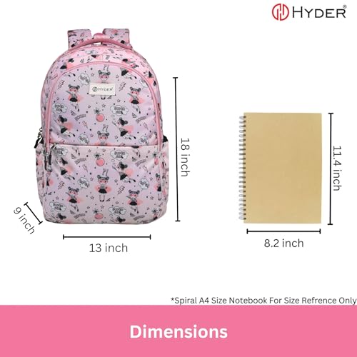 HYDER 35L Zippy Latest And Trendy Stylish Waterproof College/Casual/School Bag/Backpack For Kids, Boys, Girls, Men And Women | Best Bags For Everyday Use (Pink) - Image 5