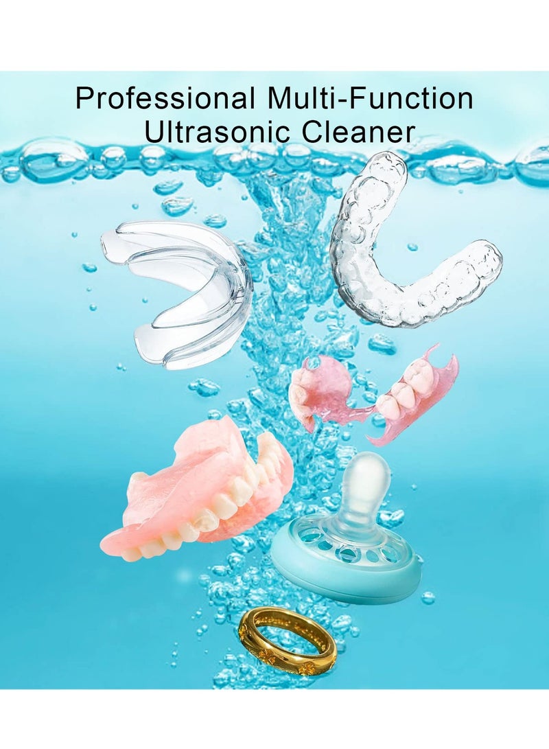 KASTWAVE Ultrasonic Cleaner, Ultrasonic Cleaner for Whitening Trays, Professional Ultrasonic Cleaner Machine 180ml for Glasses, Gold and Silver Jewelry, Metal Strap, Dentures - Image 2