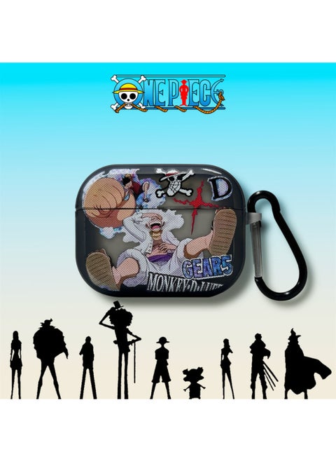 One Piece Luffy Applicable For Apple Airpods Protective Cover 4 Generation Pro2 2 Generation 3 Generation Bluetooth Earphone Case 4 Generation-Color:[nika Luffy’s Fifth Gear]-Applicable Models:Airpods 1/2 Generation
