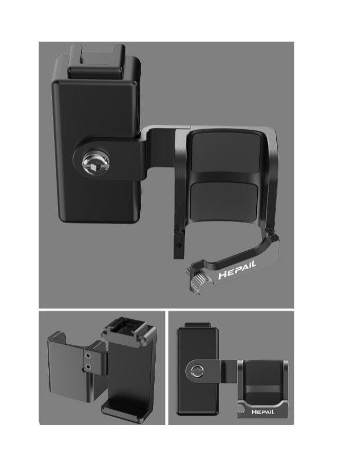 سيوسي حامل هاتف جبل لـ DJI OSMO Pocket 3 حامل الهاتف الخلوي للكاميرا محول ثلاثي القوائم مشبك الهاتف ملحقات توسيع المشبك مع برغي خيط 1/4 بوصة، يمكن توصيله بالحوامل الثلاثية، وملء الضوء، إلخ - Image 5