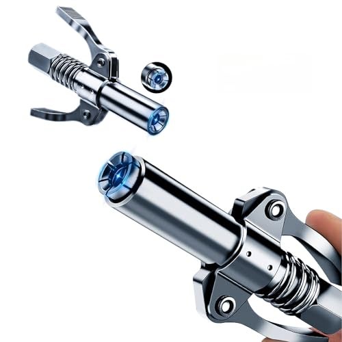FJXBYWM 2PCS Grease Gun Coupler Grease Gun Lock Coupler, Grease Gun Tips Locking Grease Joint Fittings Compatible with All Grease Guns, Suitable for Automobiles, Ships Industrial Machinery Etc. - Image 1
