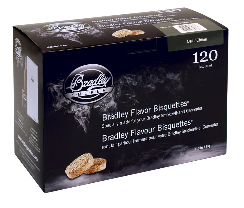 Bradley Smoker Bisquettes for Grilling and BBQ Oak Blend 120 Pack