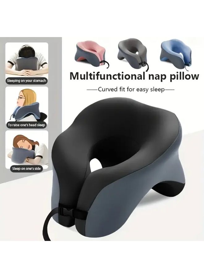 U Shaped Ergonomic Nap Pillow 01 Color Lightweight Travel Neck Support - Image 1
