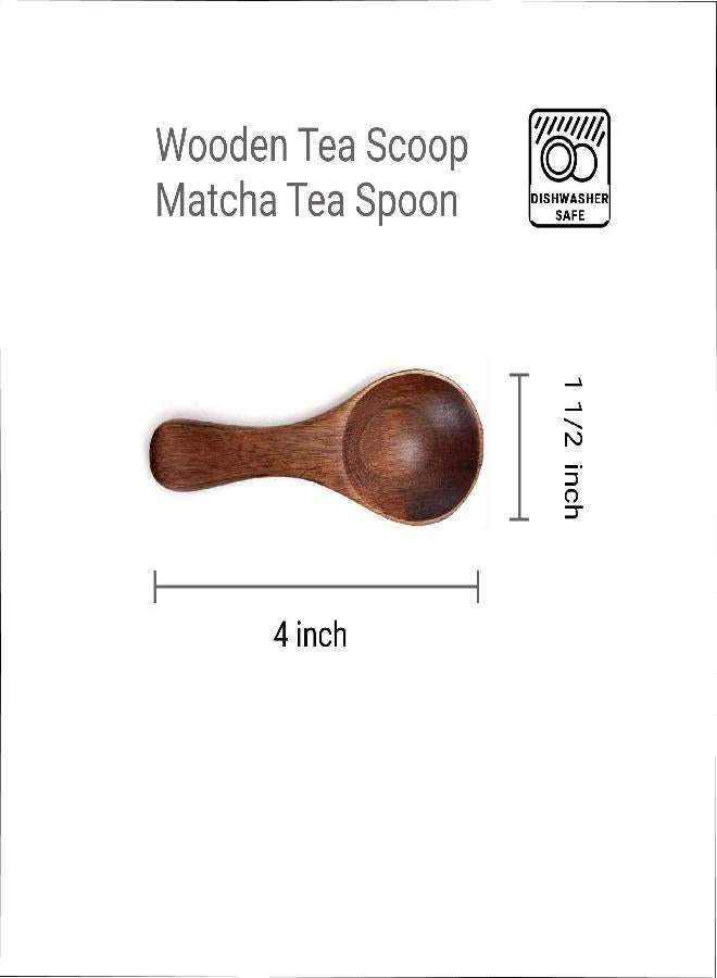 JapanBargain JapanBargain, Wooden Tea Scoop Matcha Scoop Green Tea Spoon Spices Spoon Sugar Spoon Salt Spoon (2, Brown) - Image 1