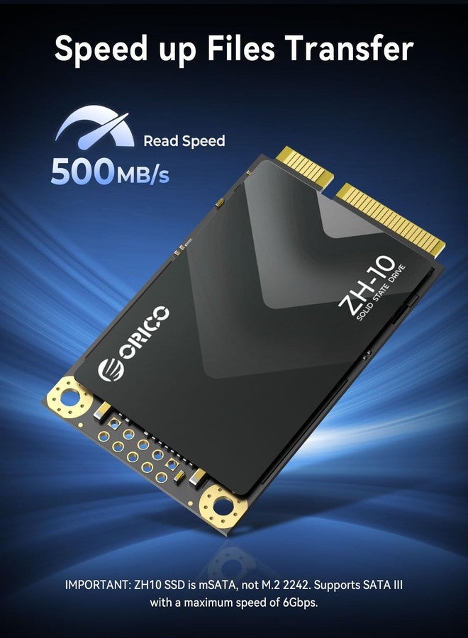 ORICO 512GB mSATA SSD, SATA III 6Gbps 3D NAND Internal Solid State Drive for Laptops Ultrabooks Desktop-ZH10 - Image 2