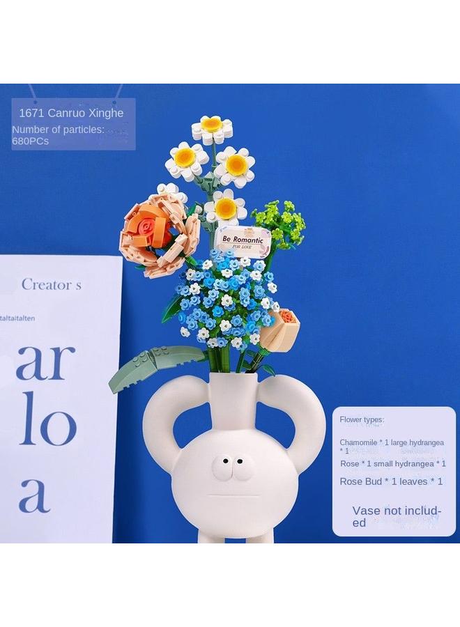 Bluejw Loz Li Zhi 1657 Building Blocks Flower Small Particles Handmade Assembled Diy Eternal Flower Girl Creative Toy Gift - Image 1