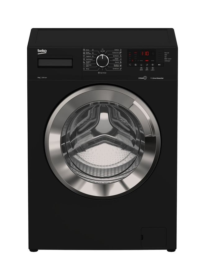 Beko Full Automatic Washing Machine Digital Screen 8 kg WTV 8612 XBCI Black - Image 1
