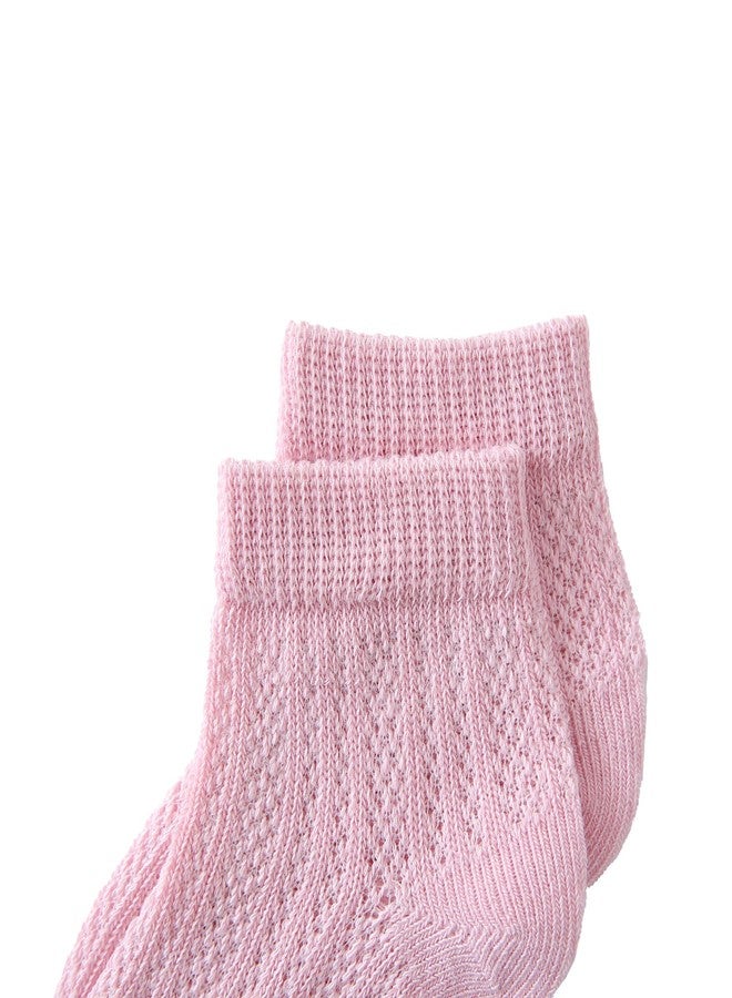 Looching 5 Pairs Baby Boys Girls Mesh Thin Socks Toddler Cotton Breathable No Show Low Cut Ankle Socks for 1-12T Kids - Image 3