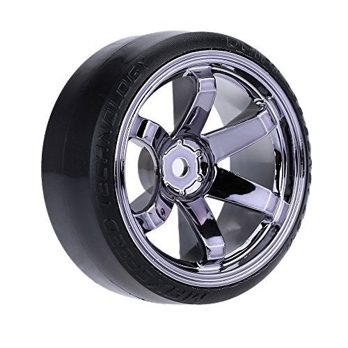 GoolRC 4PCS/Set 1/10 Drift Car Tires Hard Tyre Replacement for Traxxas HSP Tamiya HPI Kyosho On-Road Drifting Car (Titanium) - Image 5
