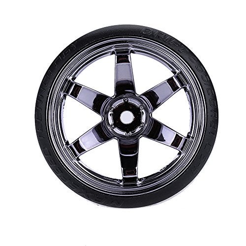 GoolRC 4PCS/Set 1/10 Drift Car Tires Hard Tyre Replacement for Traxxas HSP Tamiya HPI Kyosho On-Road Drifting Car (Titanium) - Image 2