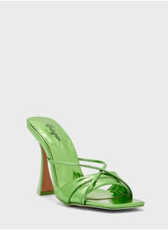 Ginger Metallic Heeled  Mules  - Image 2