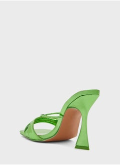 Ginger Metallic Heeled  Mules  - Image 3