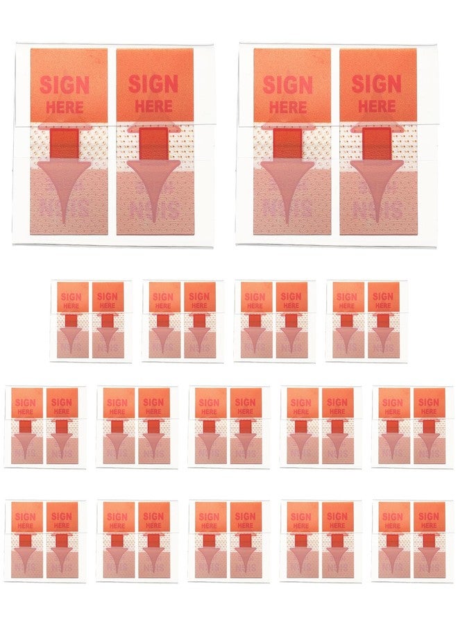 PATIKIL 800PCS Sign Here Tabs, Sign Here Post Flags Stickers Adhesive Arrow Labels Message Date Signature for Documents Office Supplies Notebook Notes,Orange - Image 1