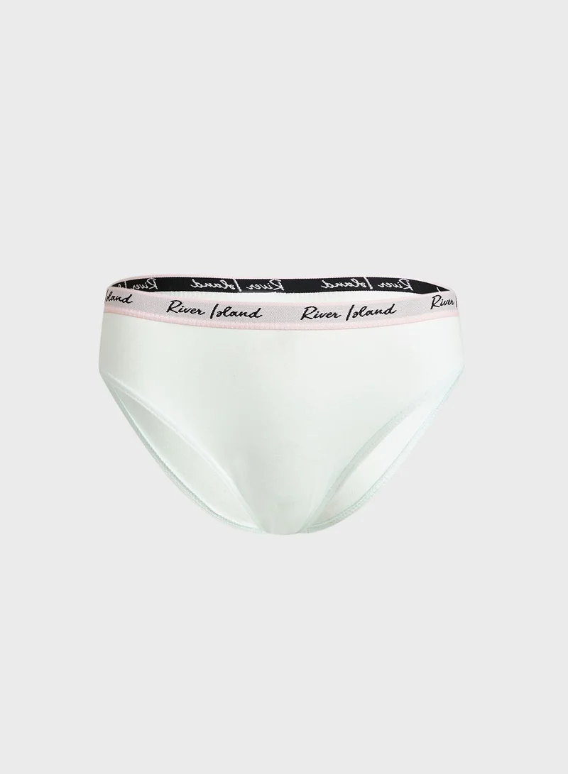 RIVER ISLAND Youth 5 Pack Monogram Briefs