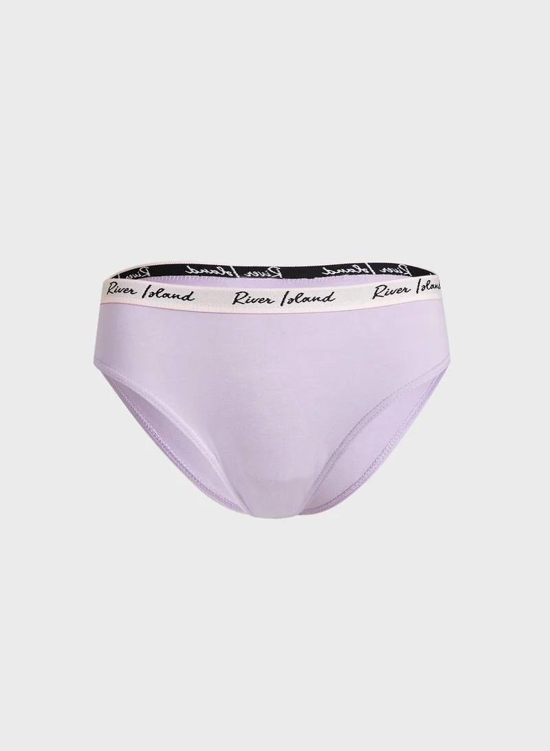 RIVER ISLAND Youth 5 Pack Monogram Briefs