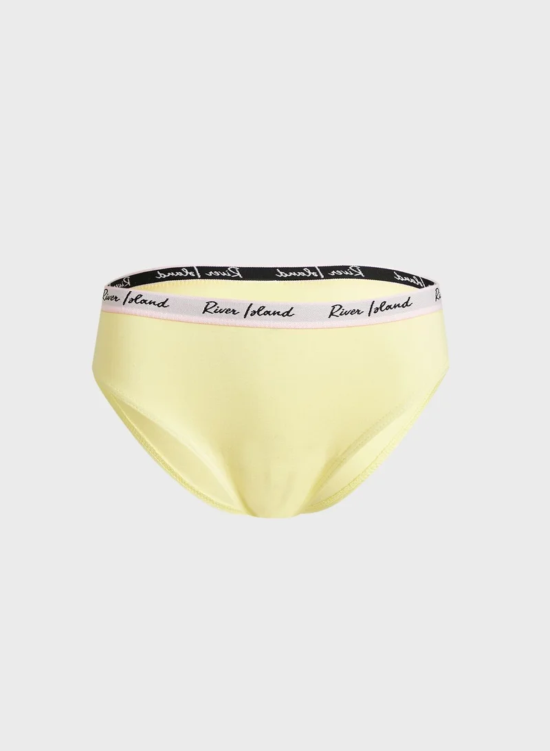 RIVER ISLAND Youth 5 Pack Monogram Briefs