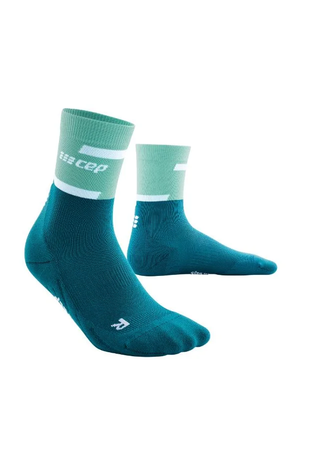 سي إي بي CEP - The Run Compression Socks Mid Cut V4 Ocean/Petrol Women