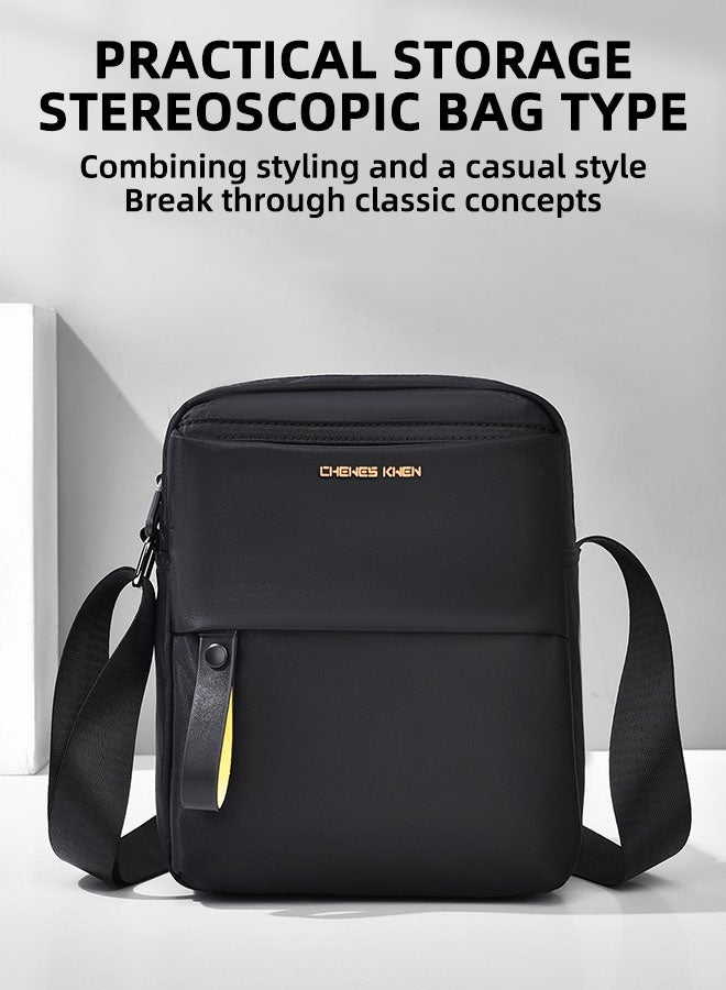 Men Stylish Crossbody Bag for Men, Multi-compartment Large Capacity Messenger Bag for Men, Versatile Waterproof Shoulder Bag with Smooth Zipper, Suitable for Daily Items - Image 2