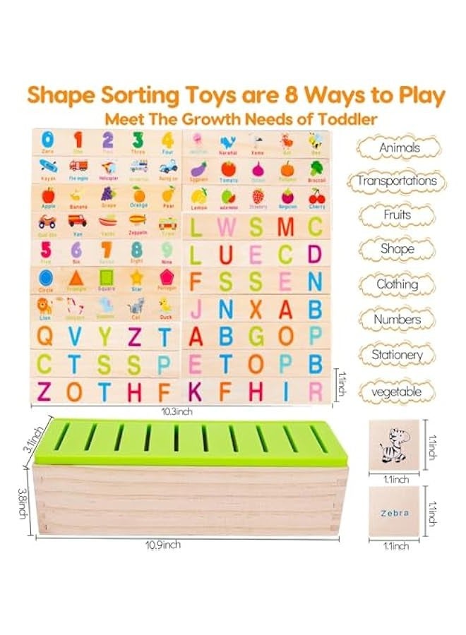 صندوق خشبي للأطفال بعمر سنة فما فوق، مناسب للأنشطة التعليمية قبل المدرسة، ألعاب خشبية للأطفال بعمر 3 سنوات. - Image 2