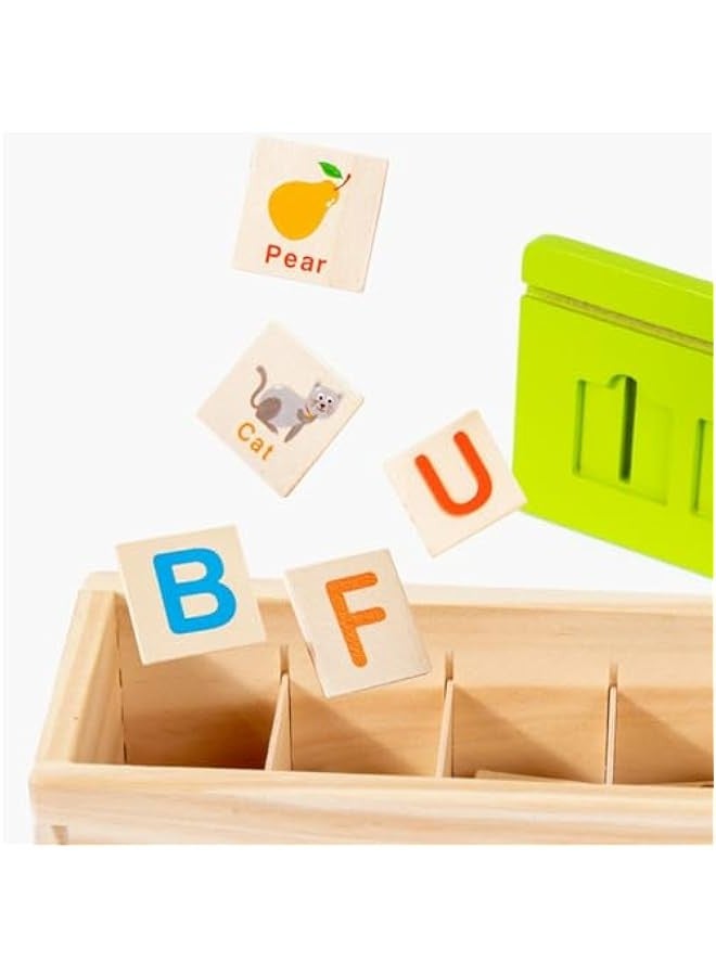 صندوق خشبي للأطفال بعمر سنة فما فوق، مناسب للأنشطة التعليمية قبل المدرسة، ألعاب خشبية للأطفال بعمر 3 سنوات. - Image 3