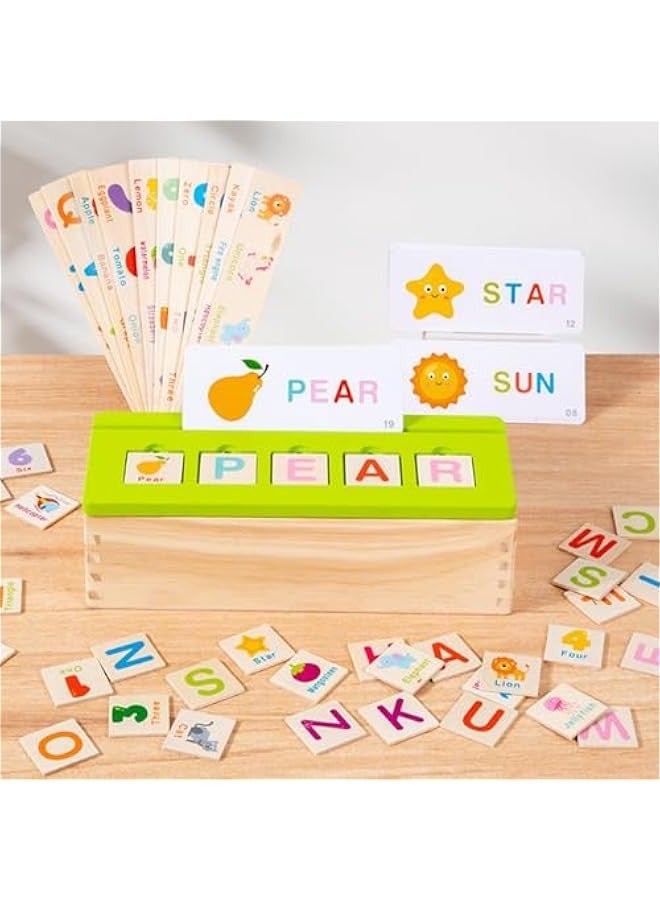 صندوق خشبي للأطفال بعمر سنة فما فوق، مناسب للأنشطة التعليمية قبل المدرسة، ألعاب خشبية للأطفال بعمر 3 سنوات. - Image 4