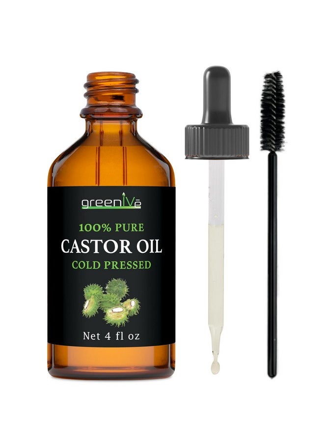 Greenive - 100% Pure Castor Oil Organically Grown Cold Pressed Hexane Free (4 Ounce) - Image 1