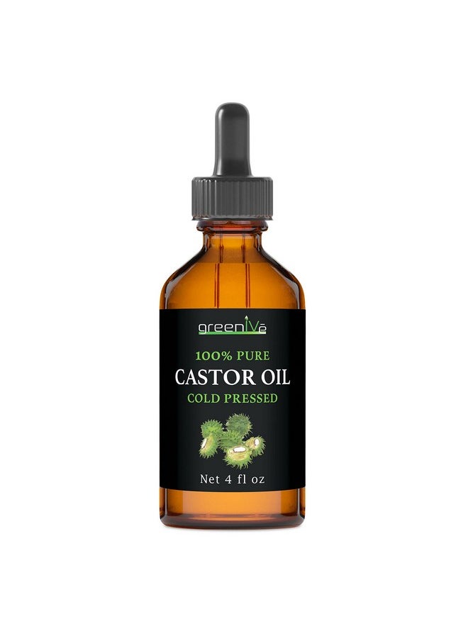 Greenive - 100% Pure Castor Oil Organically Grown Cold Pressed Hexane Free (4 Ounce) - Image 1