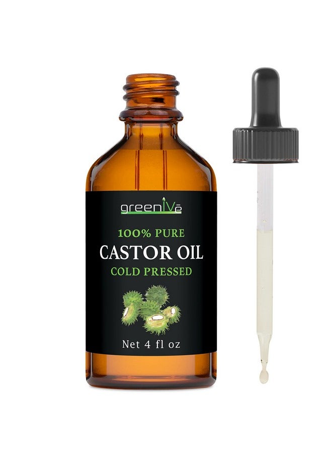 Greenive - 100% Pure Castor Oil Organically Grown Cold Pressed Hexane Free (4 Ounce) - Image 1