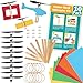 STEM Inventions Rubber Band Helicopter Kit 10Pack DIY STEM Craft Project for Kids Build Your Own Rubberband Flying Toy - Image 3