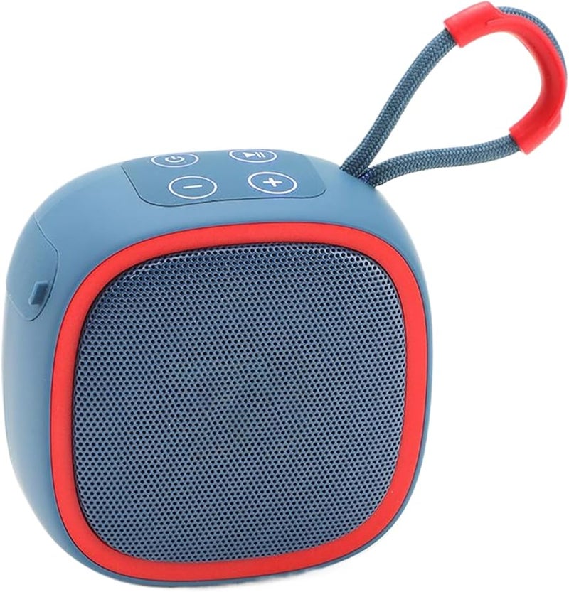 مكبر صوت أزرق محمول مقاوم للماء مع مقبض، صوت ستيريو مدمج للسفر وحفلات المسبح والتخييم - Image 2
