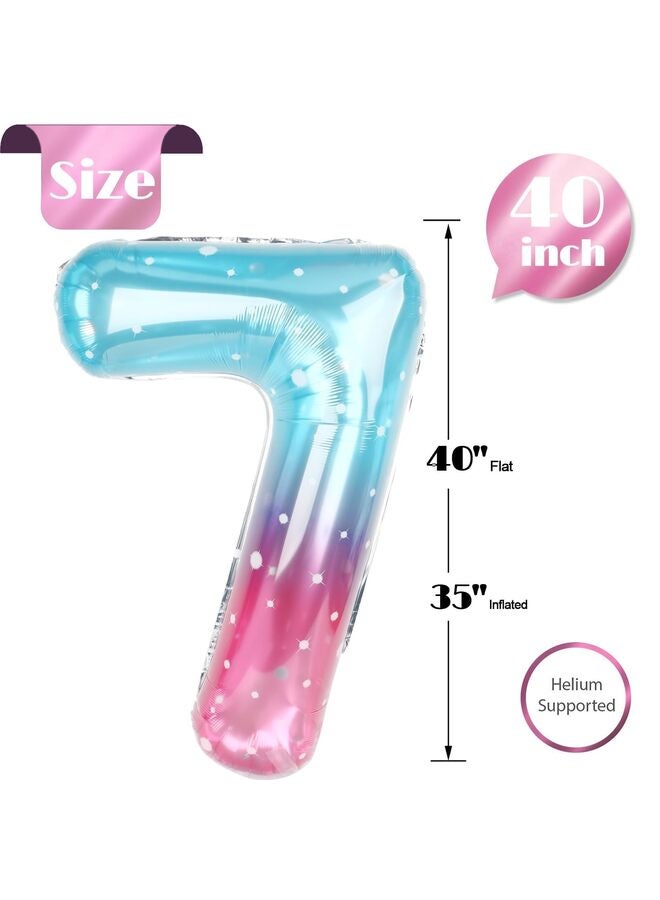 LAMAY 40 Inch  Foil Number Balloon, Large Mylar Numbers for Birthday Anniversary Retirement Party Decorations ， Helium Free - Image 2