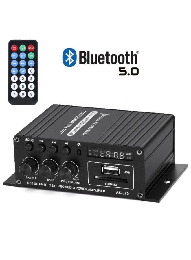 نيوترل مضخم صوت سيارة بلوتوث AK380، مضخم صوت منزلي صغير عالي الطاقة 12 فولت، مضخم طاقة سيارة صغير ومضغوط - Image 1