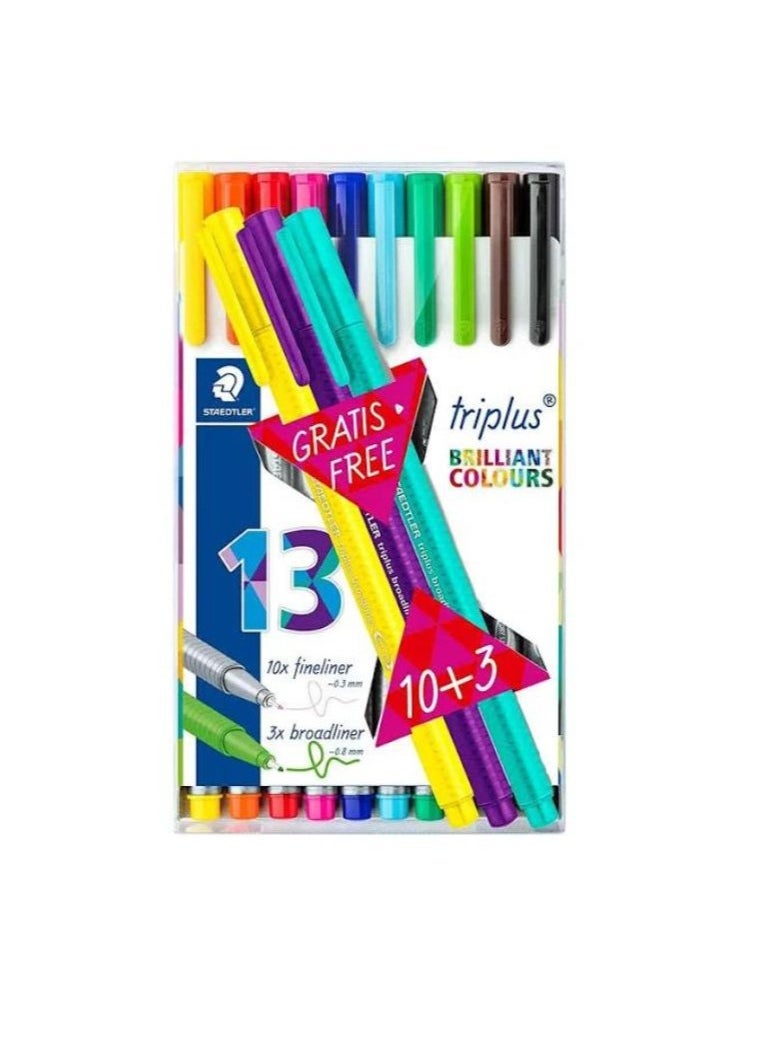 Triplus Fineliner With Metal Pack Of 10+3 Multicolor Shades - pzsku/Z5C72DAA6D81535056345Z/45/_/1699786554/ca48f9ef-fc51-4db7-b030-6051dd18db0a