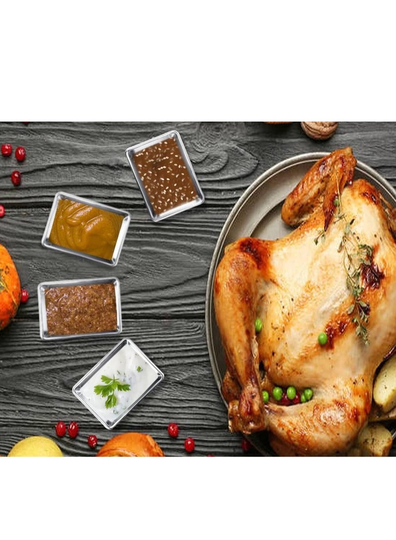 أطباق صلصة بلاستيكية للاستخدام مرة واحدة - أوعية غمس صغيرة لصلصة الصويا والتوابل والحساء والأطباق الجانبية - Image 3