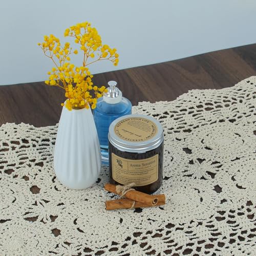 kilofly Handmade Crochet Cotton Lace Table Runner Tablecloth, 15 x 43 inch - Image 3