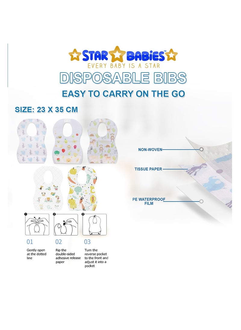 STAR BABiES Star Babies Combo Pack of 2 (Kids socks pack of 3, Disposable Bibs Pack of 10) - Black  - Image 3